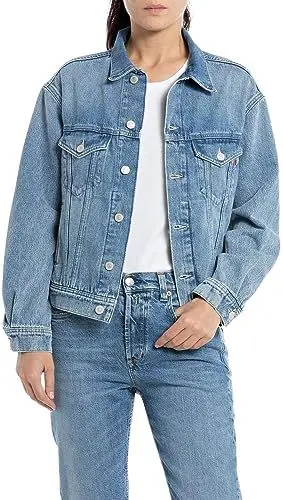 Produktbild: Replay Damen Jeansjacke Kurz, Medium Blue 009 (Blau), XL