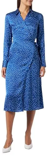 Produktbild: Replay Damen Kleid Langarm Tailliert, Blue/Natural White 010 (Mehrfarbig), L