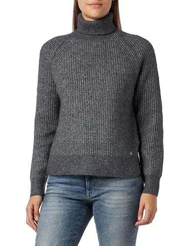 Produktbild: Replay Damen Pullover Rollkragenpullover Recyceltes Material, Dark Grey Melange M10 (Grau), XL