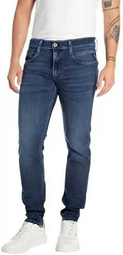 Produktbild: Replay Herren Anbass Touch Jeans, 007 Dark Blue, 33W x 32L