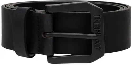 Produktbild: Replay Herren Gürtel aus Leder, Schwarz (Black 098), 95 cm