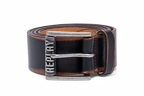 Produktbild: Replay Herren Gürtel aus Leder, Lt Brown Smoke 102 (Braun), 100
