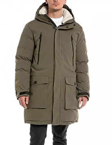Produktbild: Replay Herren Jacke Parka mit Kapuze, Dark Olive... 928 (Grün), S
