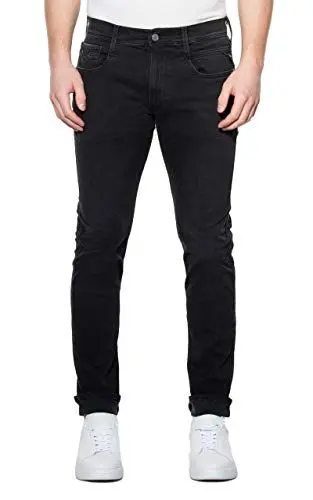 Produktbild: Replay Herren Jeans Anbass Slim-Fit Hyperflex Cloud mit Stretch, Black 098 (Schwarz), 32W / 32L