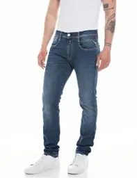 Produktbild: Replay Herren Jeans Anbass Slim-Fit Hyperflex mit Stretch, Dark Blue 007-1 (Blau), 27W / 32L