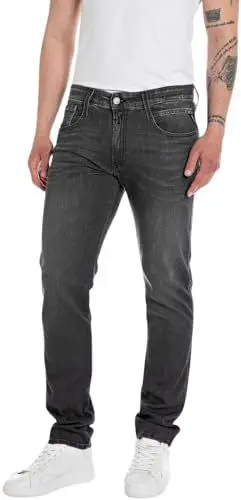 Produktbild: Replay Herren Jeans Anbass Slim-Fit mit Power Stretch, Dark Grey 097 (Grau), 34W / 32L