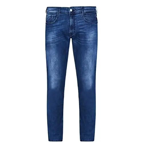 Produktbild: Replay Herren Jeans Anbass Slim-Fit mit Power Stretch, Medium Blue 009-1 (Blau), 33W / 32L