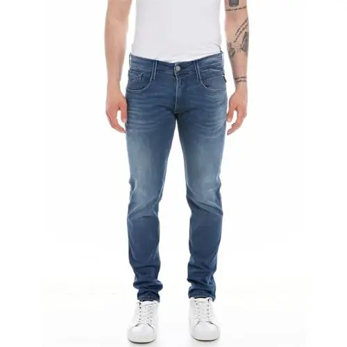 Produktbild: Replay Herren Jeans Anbass Slim-Fit mit Power Stretch, Medium Blue 009-3 (Blau), 36W / 36L