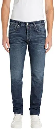 Produktbild: Replay Herren Jeans Grover Straight-Fit Original, Blau (Dark Blue 007), 31W / 32L