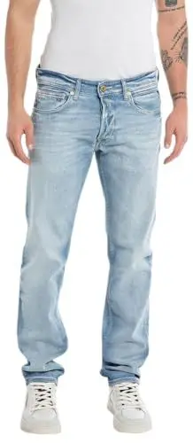 Produktbild: Replay Herren Jeans Grover Straight-Fit Original, Light Blue 010-1 (Blau), 29W / 30L