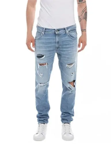 Produktbild: Replay Herren Jeans Mickym Slim-Fit, Light Blue 010-1 (Blau), 33W / 34L