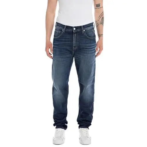 Produktbild: Replay Herren Jeans Sandot Tapered-Fit, Dark Blue 007-1 (Blau), 32W / 32L
