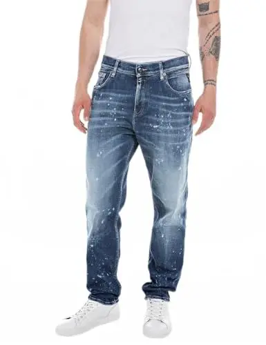 Produktbild: Replay Herren Jeans Sandot Tapered-Fit, Medium Blue 009-4 (Blau), 36W / 34L