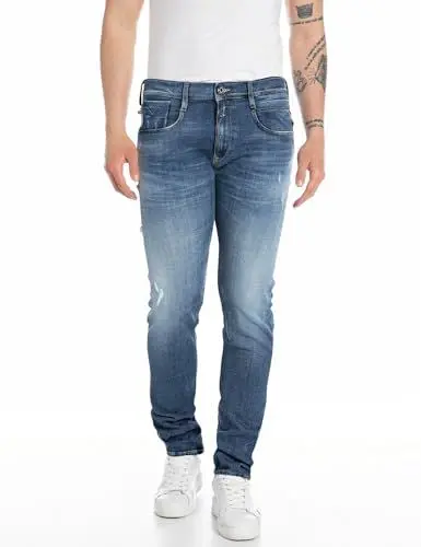Produktbild: Replay Herren Jeans mit Stretch, Blau (Medium Blue 009), 29W / 32L