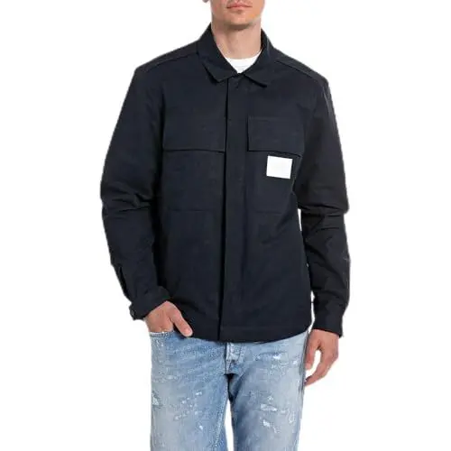 Produktbild: Replay Herren M8383 Hemdjacke, 498 DEEP Blue, S