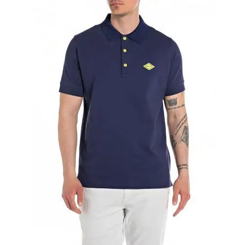 Produktbild: Replay Herren Poloshirt Kurzarm Stretch Piquet, Navy Blue 880 (Blau), XL