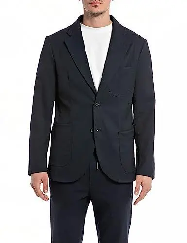 Produktbild: Replay Herren Sakko Sportlich, Deep Blue 086 (Blau), L