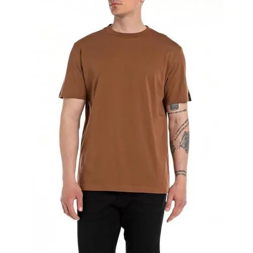 Produktbild: Replay Herren T-Shirt Kurzarm aus Baumwolle, Sandal Wood 442 (Beige), L