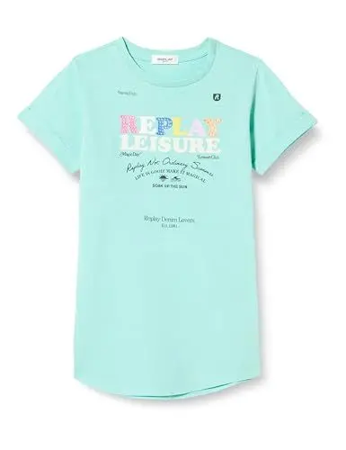 Produktbild: Replay Mädchen Kleid Kurzarm aus Jersey, Aquamarine 231 (Türkis), 6 Jahre