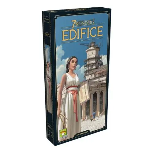 Produktbild: Asmodee 7 Wonders – Edifice, Erweiterung, Kennerspiel, Strategiespiel, 3-7 Spieler, ab 10+ Jahren, 30 Minuten, Deutsch