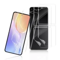 Produktbild: REROXE 2+2 Stück TPU Schutzfolie für Panzerglas für Samsung Galaxy Z Flip 5 5G, HD-Klar Passt Perfekt Galaxy Z Flip 5 Displayschutzfolie, Anti-Fingerabdrücke Anti-Öl für Z Flip 5 5G Panzerfolie