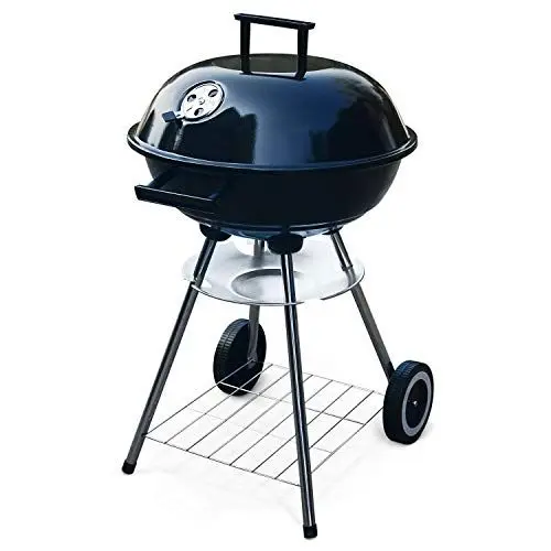Produktbild: RESCH MAXX Holzkohlegrill Ø 44cm, 4 Personen Grill Holzkohle, fahrbarer Kugelgrill mit Deckel für Unterwegs/Garten/Balkon
