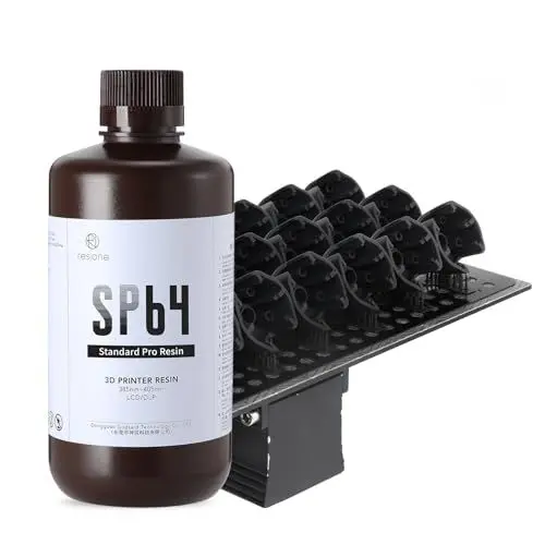 Produktbild: RESIONE SP64 3D Drucker Resin - UV 405nm Standard Pro Resin - Photopolymer-Kunstharz Flüssige 3D-Druckmaterialien Geringe Wasseraufnahme Einfach zu Drucken für LCD/DLP/MSLA 3D Drucker - Schwarz 1KG