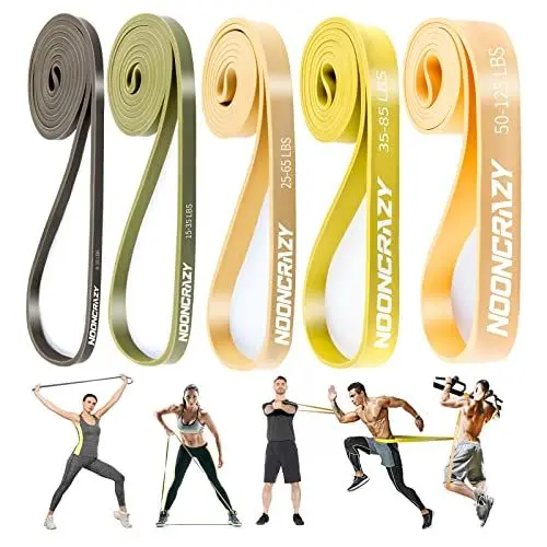 Produktbild: Resistance Bands, Widerstandsbänder 100% Naturlatex, Fitnessbänder für Kraftraining, Training, Physiotherapie, Yoga für Männer und Frauen (Limonengrün)