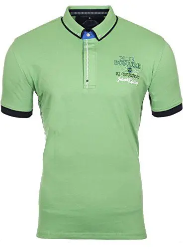 Produktbild: Reslad Polo-Shirt Herren Slim Fit Button-Down-Kragen Polo-Hemd RS-5202 Grün 2XL