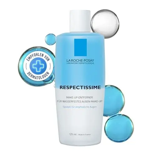 Produktbild: La Roche Posay Augen-Make-Up-Entferner für empfindliche Augen und KontaktlinsenträgerInnen, Entfernt wasserfesten Mascara, Ohne Reiben, Toleriane Respectissime, 125 ml