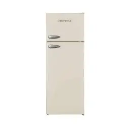 Produktbild: Respekta Retro-Kühlschrank mit Gefrierfach / in creme / 145 x 54 cm / 213 L Nutzinhalt / höhenverstellbare Füße / automatisches Abtauverfahren / Winterschaltung / Schnellgefrierfunktion / KS144VC