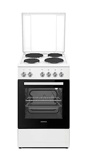 Produktbild: Respekta Standherd mit Edelstahlkochmulde / 48 L Backofen mit 3 Beheizungsarten/Kochfeld mit 3 Leistungsstufen inkl. Metalldeckel / SH1000-33