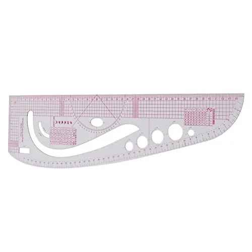 Produktbild: Respicefinem Hüftkurvenlineal 3245 Kurvenlineal 46. 0×13. 0×1. 3245 Schneider-Lineal, hohe Genauigkeit, transparenter Körper, professionelles Kunststoff-Multifunktionslineal für