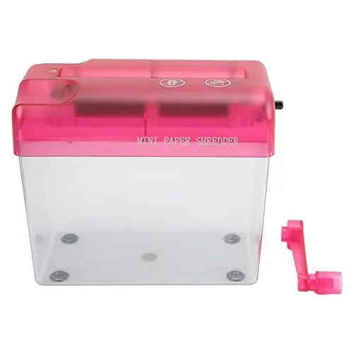 Produktbild: Respicefinem Manueller Aktenvernichter, vollständig transparent, stumm, Mini-Aktenvernichter, kompakte Struktur, rutschfest, kleine Aktenvernichter für Büro, Schule