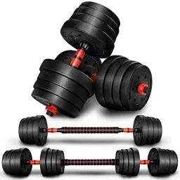 Produktbild: RE:SPORT 2 in 1 Hanteln Set 30 kg | Hantelset verstellbar | Kurzhantel & Langhantel | Sternverschlüsse & Verbindungsrohr