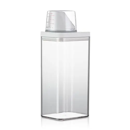 Produktbild: Resszo 1100 ml Luftdichter Waschmittelspender Mit Messbecher，Versiegelt Waschmittelbox, Transparenter Waschmittelspender für Waschpulver und Flüssigkeiten