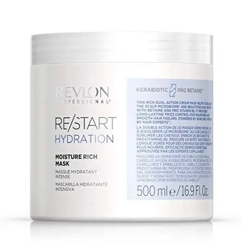 Produktbild: RE/START Hydration Moisture Rich Mask, 500 ml, feuchtigkeitsspendende Haarmaske für trockenes Haar, Maske für lang anhaltende & reichhaltige Pflege, regenerierende Haarkur gegen Frizz