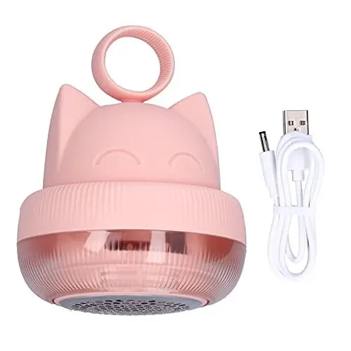 Produktbild: Restokki Stoffrasierer, USB-Aufladung, ergonomisches Katzenkopf-Design, schützendes Box-Design, Rutschfester tragbarer Fusselentferner für Pullover, Wollmantel