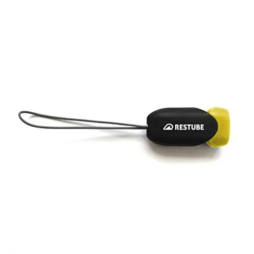 Produktbild: restube Notfallpfeife Super Laute Sicherheitspfeife mit 2-Ton-Frequenzen mit Lanyard, ideal für Schwimmen, Kajakfahren, Bootfahren, Überleben im Wasser, Wandern, Camping, Klettern, Black+Yellow