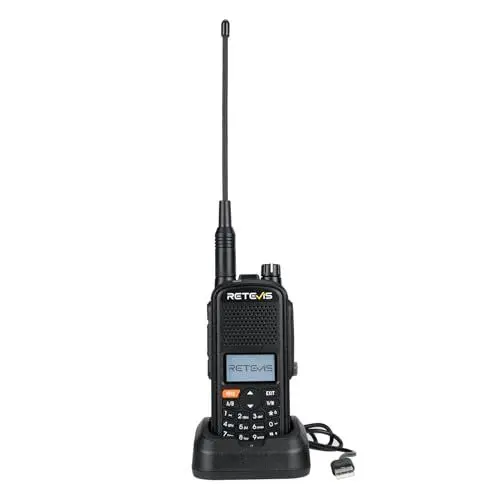Produktbild: Retevis A61 Amateurfunk, GPS, IP67 wasserdichtes Walkie-Talkie, 2 m/70 cm/FM/AM-Band, 2200mAh Akku, Funk-Alias, Sub-PTT, USB-C Lade Amateurfunkgerät für Notfallrettung, Amateurfunk-Events (1 Stück)