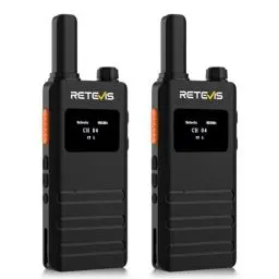 Produktbild: Retevis B63S Walkie Talkie, PMR Funkgerät, 15mm Ultradünn, RT622P 3.0, VOX, LCD-Display, 103g Leicht, USB C, 1620 mAh, Professionelles Funkgeräte Set für Familie (2 Stück, Schwarz)