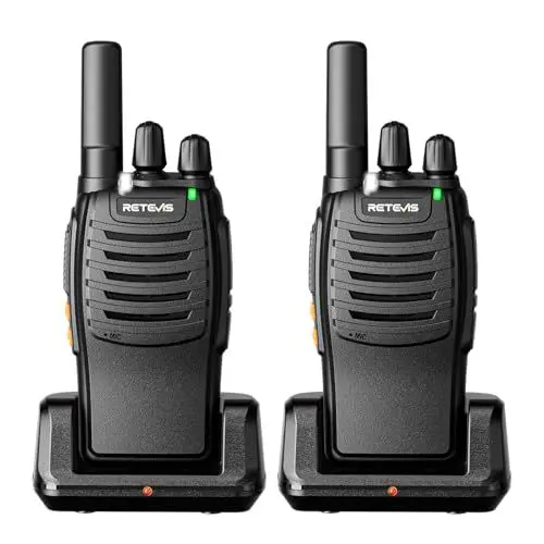 Produktbild: Retevis H777 Walkie Talkie, Funkgerät Set PMR, Funkgeräte Lizenzfrei, Typ C und USB-Ladestation, Handfunkgerät mit LED-Licht und Notfall-Warnungen für Familie, Camping (2)