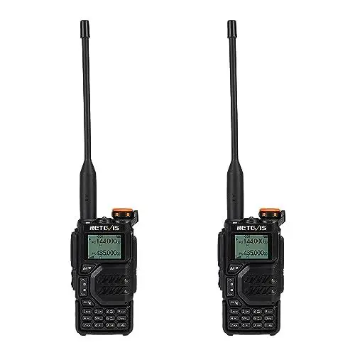 Produktbild: Retevis RA79 Walkie Talkies, Dualband-Amateurfunkgerät mit Empfindlichem Mikrofon, Air-Band-Empfang Ham Radio, Kanalerfassung, 2-Wege-Radio für Jagd, Reisen, Wandern, 2m 70cm Funkgerät (2 Stück)