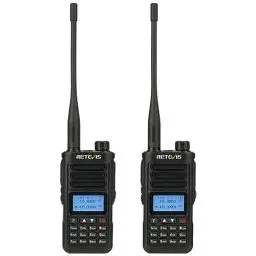 Produktbild: Retevis RA89 Amateurfunk, Hohe Leistung, IP68 Wasserdicht, Dualband, VFO, 2500 mAh Akku, Wiederaufladbares Walkie-Talkie Typ C, Einfach zu Koppeln für Notfallrettung, Offroad (2 Stück, Schwarz)