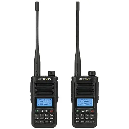 Produktbild: Retevis RA89 Amateurfunk, Hohe Leistung, IP68 Wasserdicht, Dualband, VFO, 2500 mAh Akku, Wiederaufladbares Walkie-Talkie Typ C, Einfach zu Koppeln für Notfallrettung, Offroad (2 Stück, Schwarz)