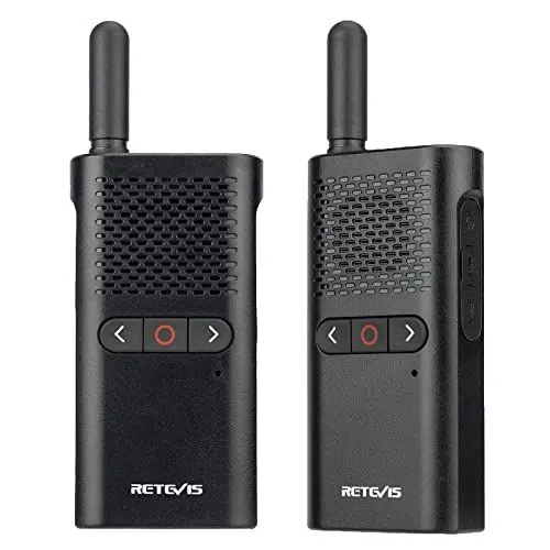 Produktbild: Retevis RB628B Walkie Talkie, Kleines 2-Wege-Funkgerät Wiederaufladbar 1500 mAh Akku, VOX, PMR446 Wandern Professionelles Walkie-Talkie Mini für Reise, Camping (2 Stück, Schwarz)