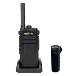 Produktbild: Retevis RB637 Bluetooth-Funkgerät, Walkie Talkie mit Bluetooth-Headset, 2000 mAh USB Wiederaufladbar, Taschenlampe, Freisprech-Walkie-Talkie mit Drahtlosem Klon (Schwarz, 1 Stück)