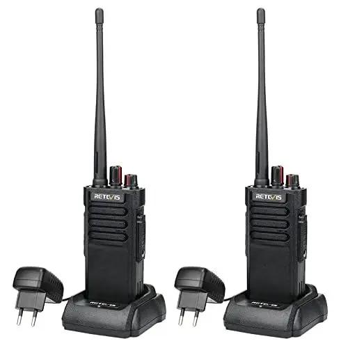 Produktbild: Retevis RT29 Walkie Talkie mit Großer Reichweite, Professional Funkgeräte Wasserdicht IP67, 3200mAh, VOX, 16 Kanäle, Robustes Funkgerät für Baustelle Jagd Farm (Schwarz, 2 Stück)