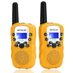 Produktbild: Retevis RT388 Funkgerät Kinder, Walkie Talkie Große Reichweite,8 Kanäle VOX Tastatursperre, Geschenke für 3-12 Mädchen Junge, Abenteuer im Freien, Familienspiele, Wandern (1 Paar, Gelb)