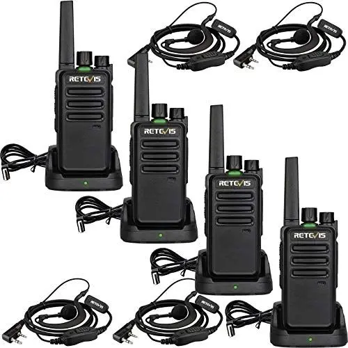 Produktbild: Retevis RT668 Walkie Talkie, Funkgerät mit Headset, VOX USB-C 1200mAh, 16 CH, Walkie Talkie Erwachsene für Hotel, Schulen, Sicherheit (Schwarz, 4 Stück)